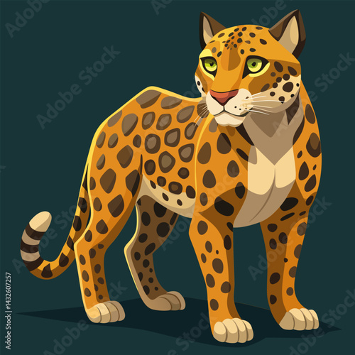 Majestic Jaguar. A Powerful Wild Cat in the Jungle