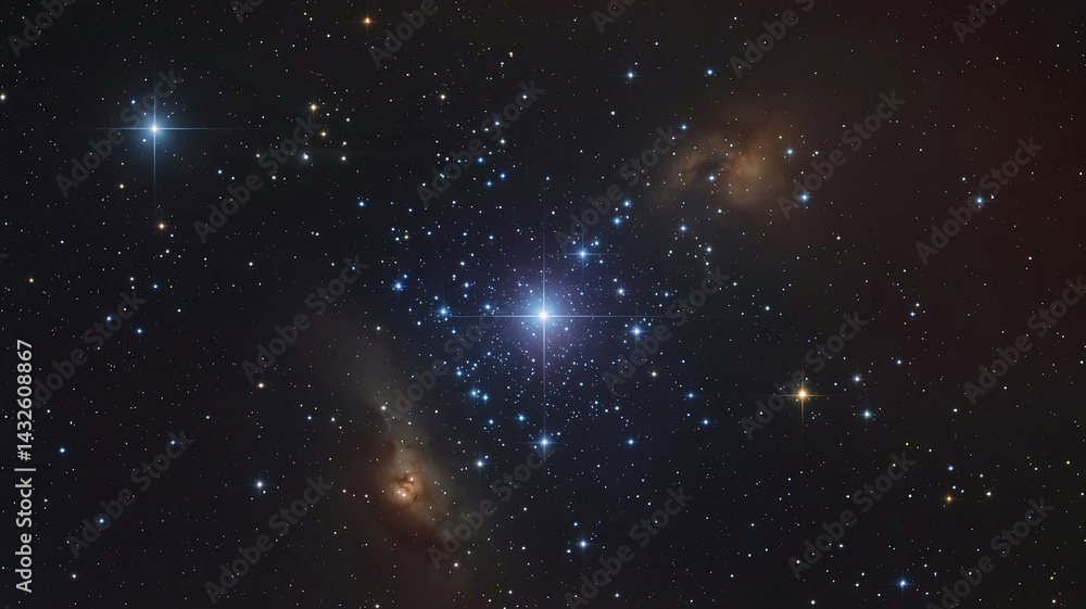 Fototapeta premium Star field in space a nebulae and a gas congestion. (2)
