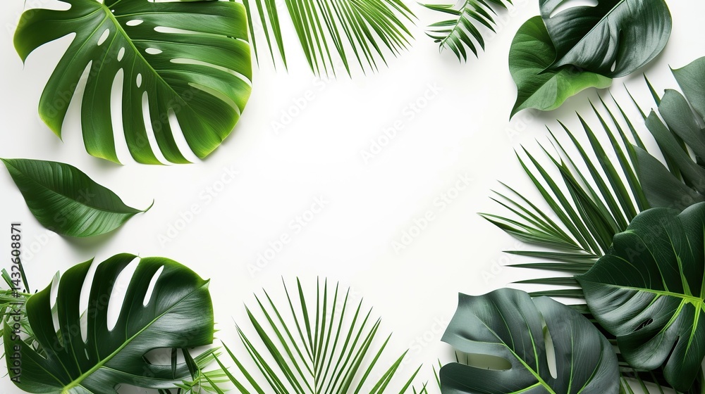 Tropical Leaves Frame Tropical Leaves Frame