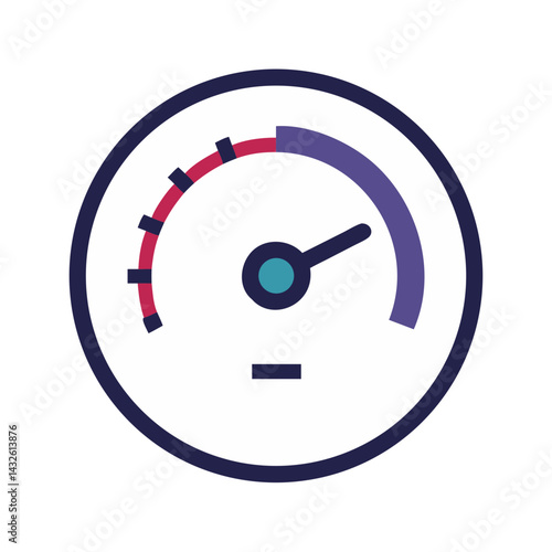 Free Download Gauge Icon Speedometer Illustration Vector on Black Background - GFXLoad