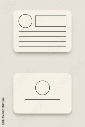 Minimalist ID Card Template Simple, Clean Design
