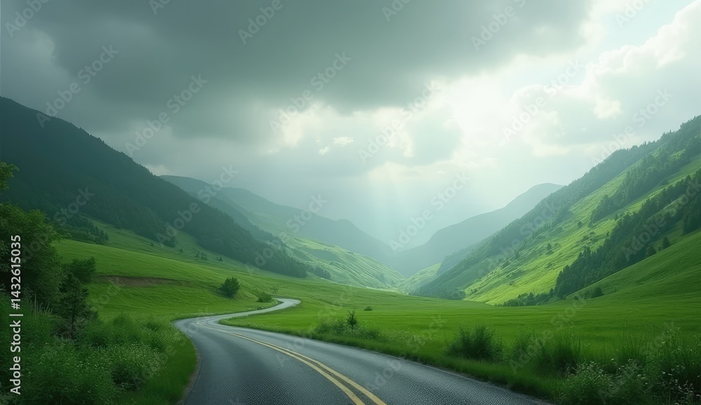 Fototapeta premium mountain road in the mountains