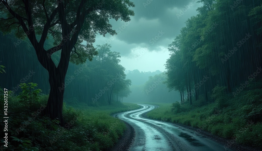 Fototapeta premium road in the fog