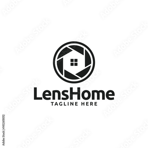 lens house logo design