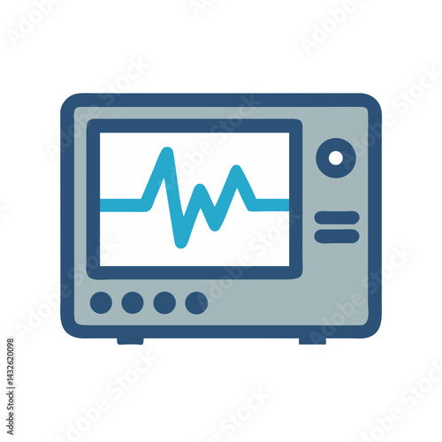 Heart Monitor with EKG Line for Medical Purposes