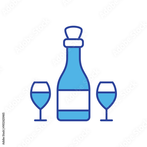Wine icon vector stock illustration