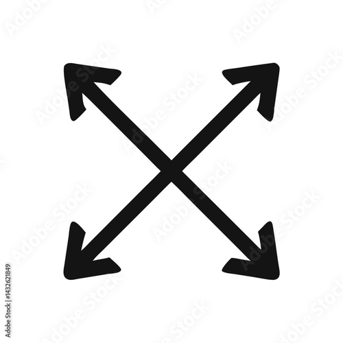 Diagonal Arrows in All Directions on Black Background