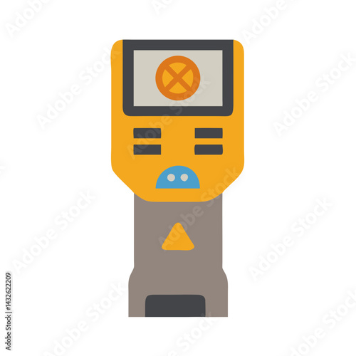 Symbolic Stud Finder Showing Obstacle: Wall Scan Icon