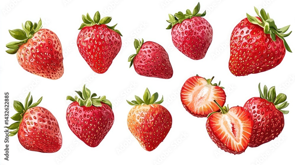Strawberry Cutouts and Templates for Food and Dessert Design. Strawberry Cutouts and Templates for Food and Dessert Design.