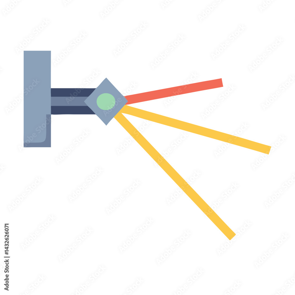 Abstract light source with multiple beams and color Abstract light source with multiple beams and color