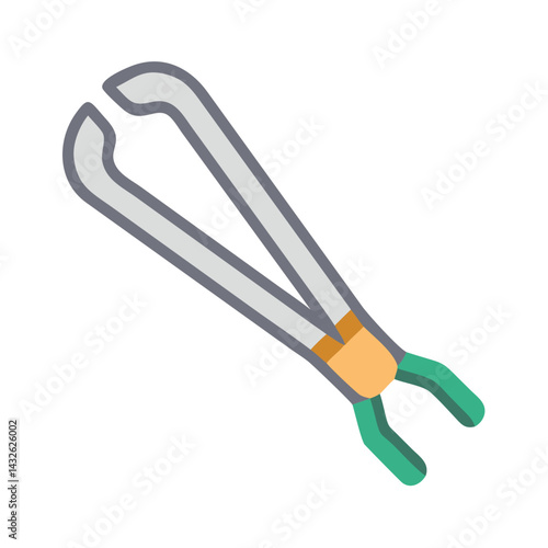 Medical Forceps Illustration for Surgical Tool Design