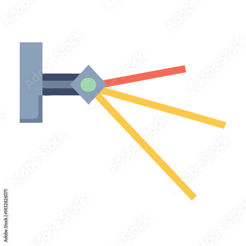 Abstract light source with multiple beams and color