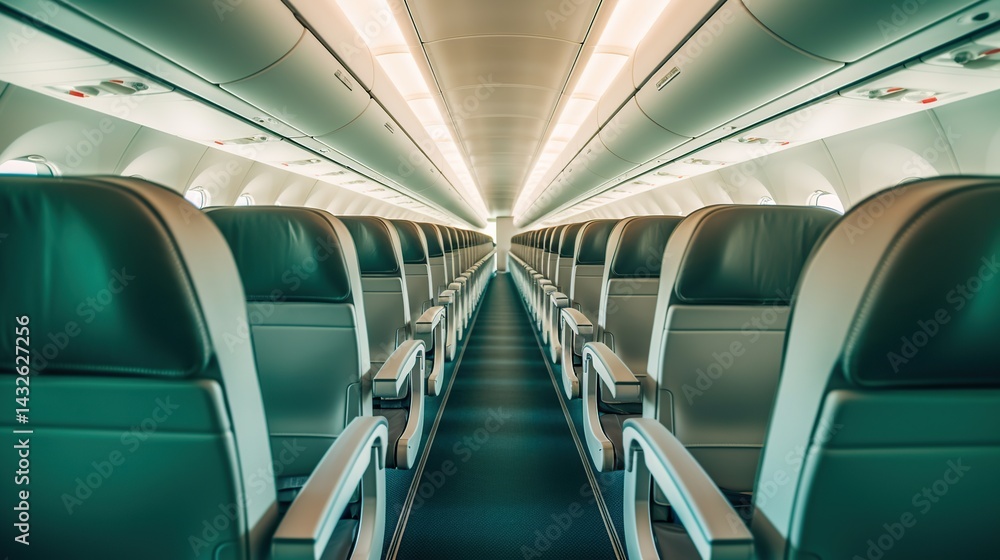 Obraz premium Empty Airplane Seats
