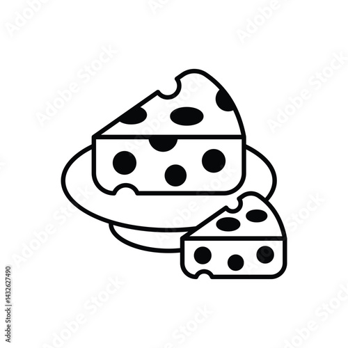 Cheese  icon vector stock illustration