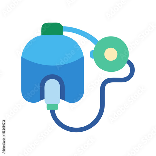 Minimalist Hydration Pack Illustration - Water Reservoir Design