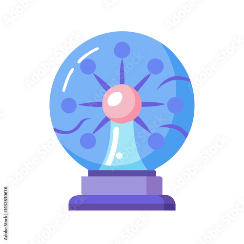 Cartoon Fortune Teller Ball or Magic Sphere Illustration