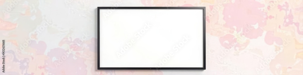 Obraz premium Black square frame mockup, isolated on white background , premium, border