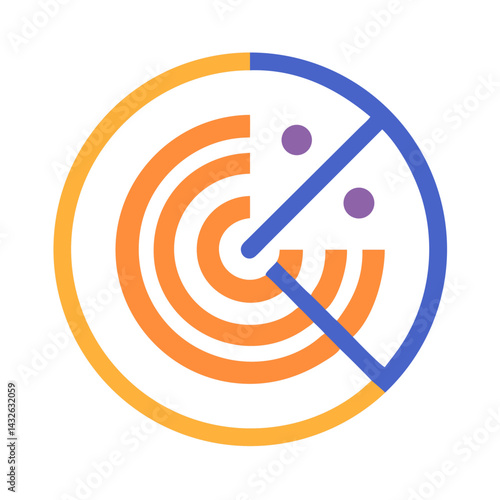 No Radar icon, signal detection, forbidden sign, scanning