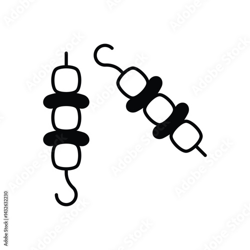 Kebab icon vector stock illustration