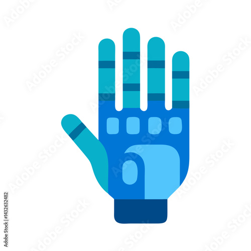 Cybernetic hand vector illustration on black background