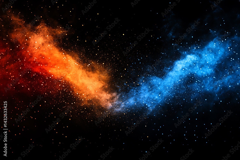 Naklejka premium Abstract red and blue textured background with creative flow and contrasting colors