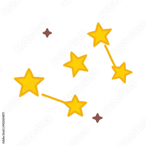 Constellation of bright stars against the dark sky