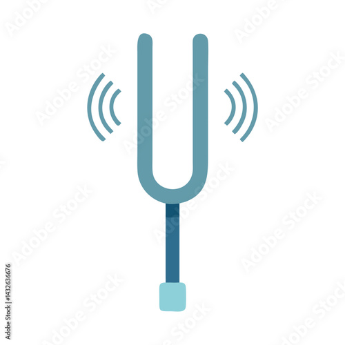 Tuning fork icon, music and sound vibration tool