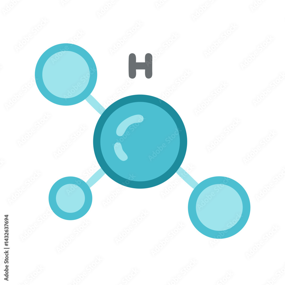 Hydronium Ion H3O+ Molecule Representation With Black Background Hydronium Ion H3O+ Molecule Representation With Black Background