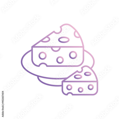 Cheese  icon vector stock illustration