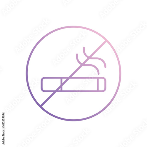 No Smoking icon vector stock illustration