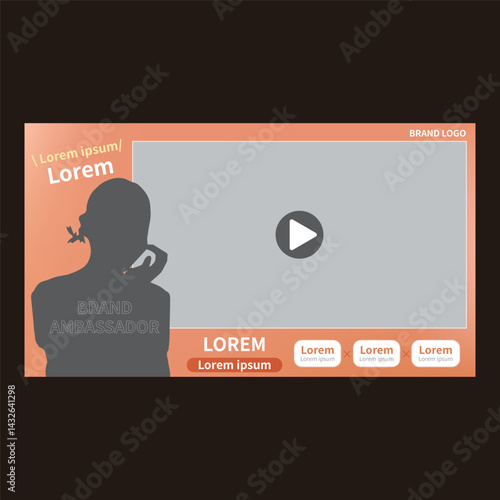 Spokesperson advertising film frame template