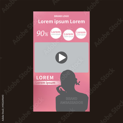 Spokesperson advertising film frame template