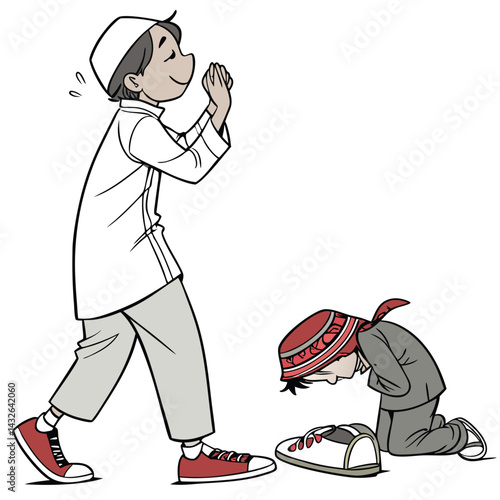 Respectful gesture between two people