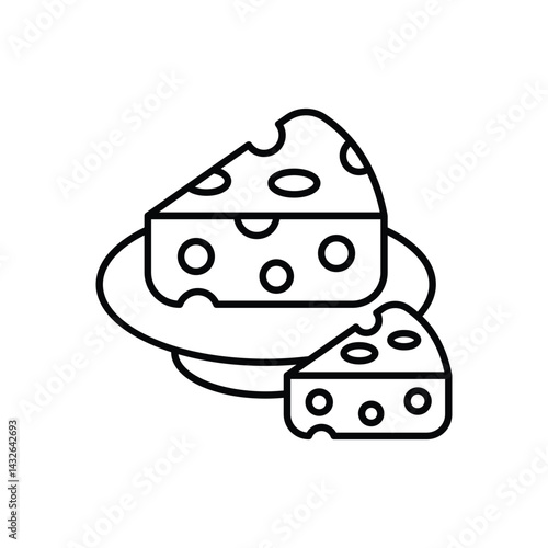 Cheese  icon vector stock illustration