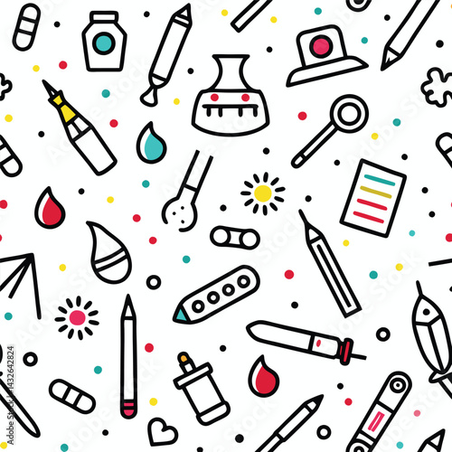 Abstract medical and science pattern