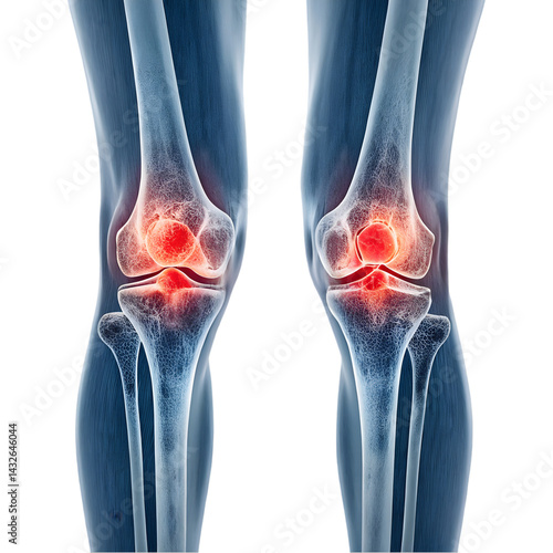 Knee Pain Relief: Understanding Arthritis Symptoms and Treatment Options on transparent background
