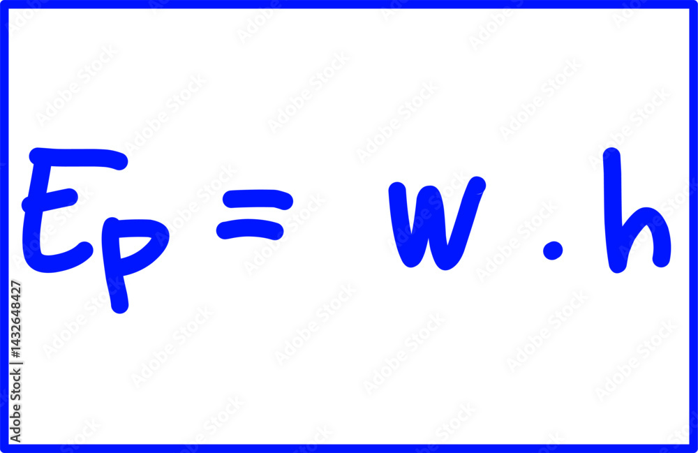handwritten physics formula Potential energy handwritten physics formula Potential energy