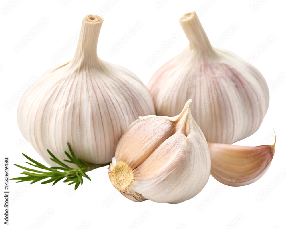 Obraz premium garlic isolated on transparent background