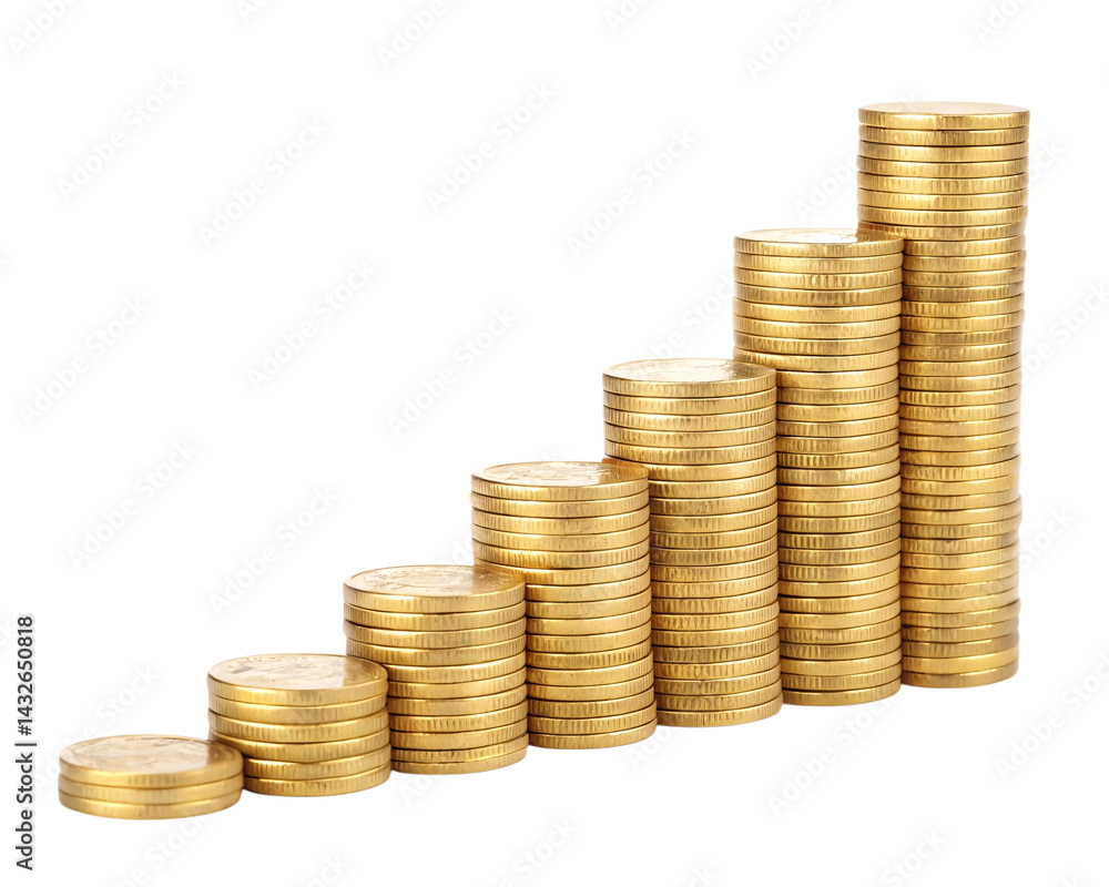 stack of coins isolated on transparent background stack of coins isolated on transparent background