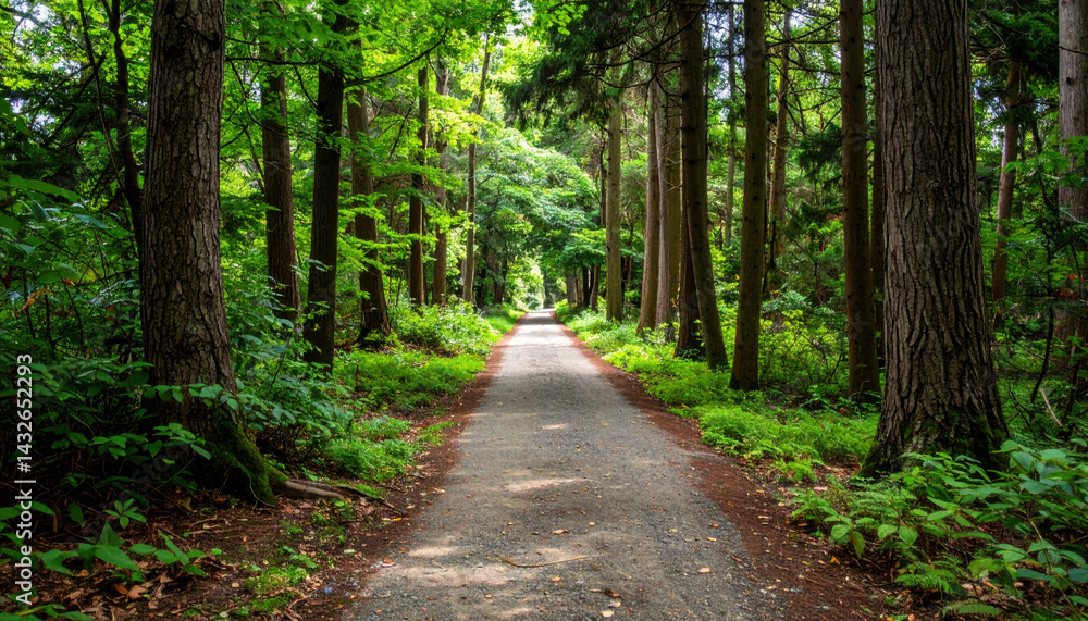 serene forest path surrounded by tall trees and lush greenery, inviting exploration and tranquility serene forest path surrounded by tall trees and lush greenery, inviting exploration and tranquility