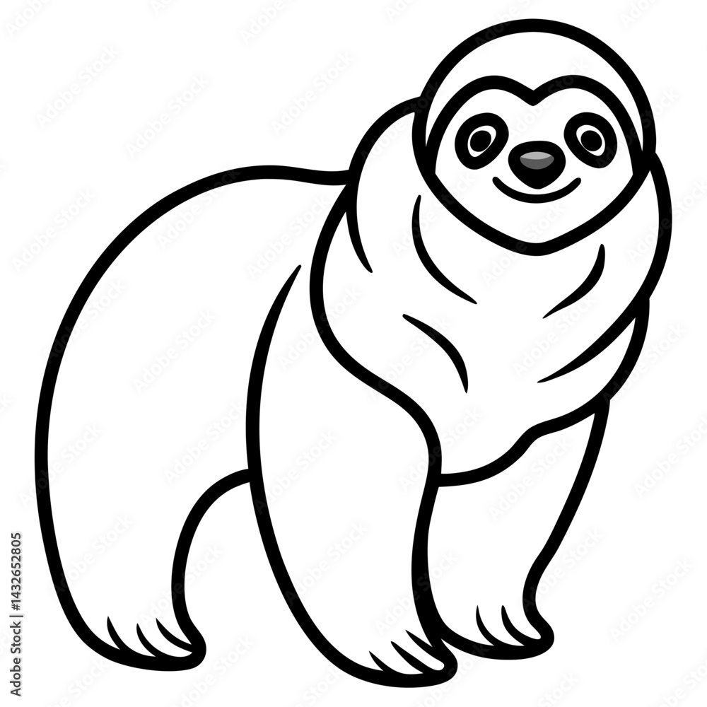 Obraz premium Elegant Sloth Sketch