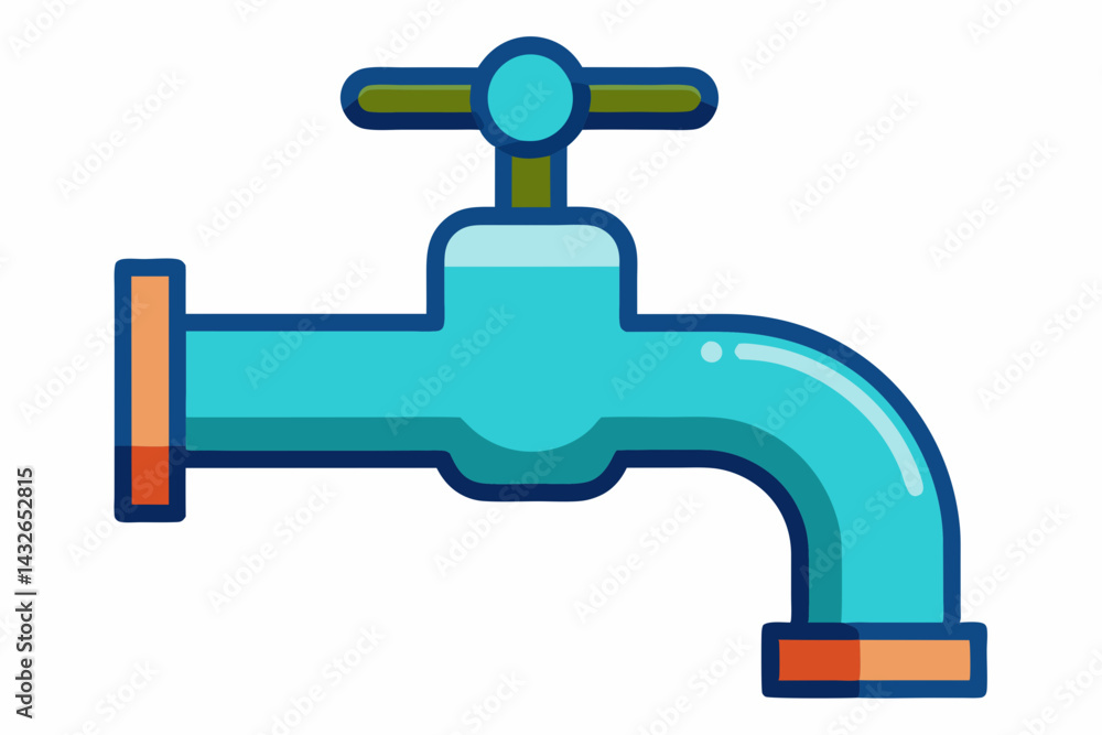 faucet with water drop vector illustration faucet with water drop vector illustration