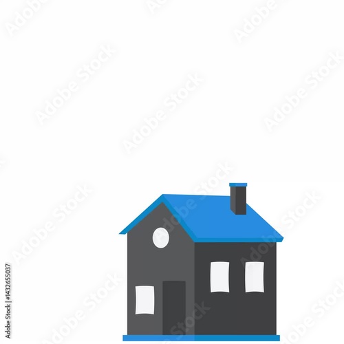 House with fire flames showing burning house. Home insurance or fire insurance concept vector illustration.

