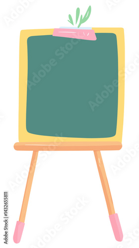 Colorful Back to School Chalkboard Illustration for Education Icons and Designs