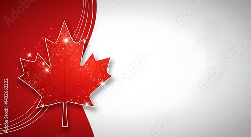 Sparkling Canadian Maple Leaf: A Festive Design