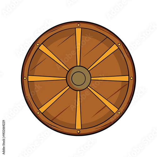 wooden wheel vector