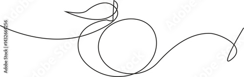  continuous line drawing of a peach oneline art concept fruit 