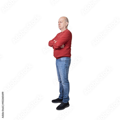 Obraz na płótnie A man isolated with arms folded w salonie