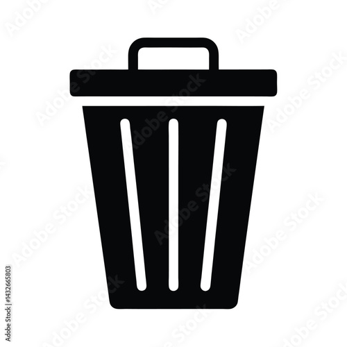 delete bin icon silhouette vector illustration