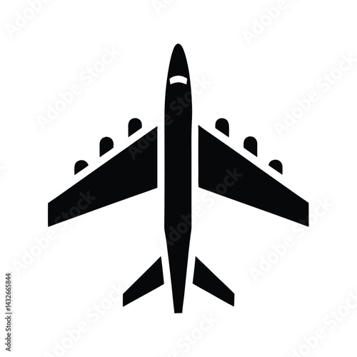 airplane takeoff icon silhouette vector illustration